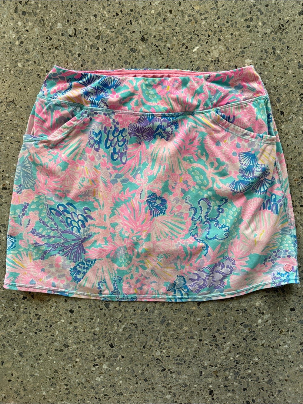 Lilly Pulitzer Luxletic Pink, Aqua & Purple Floral Skort